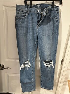 Old Navy Light Blue Distressed Boyfriend Jeans